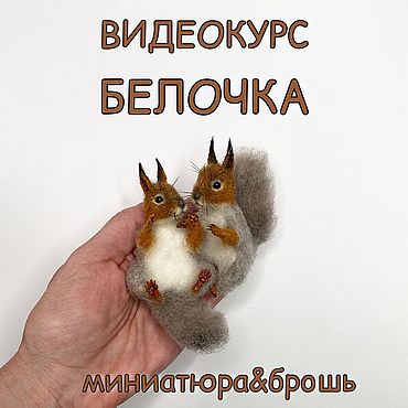 Материалы для творчества ручной работы. Ярмарка Мастеров - ручная работа Мк «Белочка». Видеокурс по сухому валянию.. Handmade.
