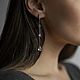 Long Drop Earrings 925 Silver, Earrings, Moscow,  Фото №1