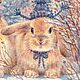Картина Акварелью "Кролики ,трио ", подарок на новый год. Картины. Спальня. Интернет-магазин Ярмарка Мастеров.  Фото №2