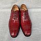 Oxfords made of genuine crocodile leather, in maroon color. Oxfords. SHOES&BAGS. Online shopping on My Livemaster.  Фото №2