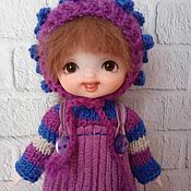 Текстильная кукла Геля с гардеробом