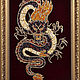 Panels made of natural amber `Chinese Dragon`.
