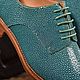 Derby made of genuine polished sea stingray leather!. Derby. SHOES&BAGS. My Livemaster. Фото №5