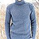Мужской свитер "Серый волк". Mens sweaters. Authorial Knitting Gayane. Online shopping on My Livemaster.  Фото №2