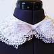 Pearl collar universal white lace, Figurine, Moscow,  Фото №1