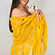 Shawl Crochet Yellow Shell, Shawls, Kiev,  Фото №1