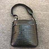 Сумки и аксессуары handmade. Livemaster - original item Men`s bag made of crocodile leather, in black.. Handmade.