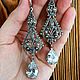 Silver earrings 'Benedicta' cubic Zirconia, schwenza silver 925, Earrings, Yalta,  Фото №1