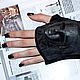 Mitts 3D Mask made of natural suede black color, Mitts, Moscow,  Фото №1