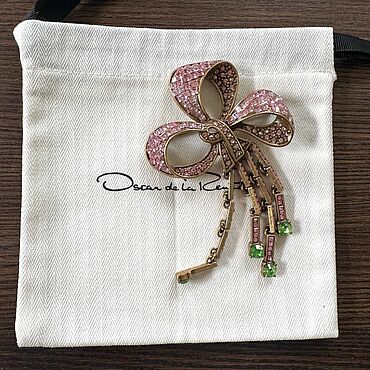 Винтаж ручной работы. Ярмарка Мастеров - ручная работа Винтаж: Брошь бант Oscar de la Renta. Маркировка. Handmade.