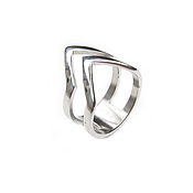Украшения handmade. Livemaster - original item Silver ring without stones, stylish ring gift. Handmade.