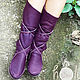Кожаные мокасины "Purple Dream". Мокасины. HolyCowChic. Интернет-магазин Ярмарка Мастеров.  Фото №2