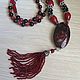 Necklace with pendant 'Saami blood' (eudialyte, ruby, agate, onyx). Necklace. Pani Kratova (panikratova). Online shopping on My Livemaster.  Фото №2