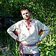 Slavic linen shirt. Costumes3. zimushkaoo. My Livemaster. Фото №4