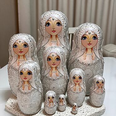 Русский стиль ручной работы. Ярмарка Мастеров - ручная работа Матрешка 10 мест. Handmade.