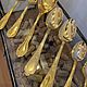 Заказать Винтаж: Винтаж столовые приборы для сервировки. 24К gold. сКЛАДъ. Ярмарка Мастеров. . Столовые приборы винтажные Фото №3