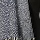 Домотканый шарф "Морозная синь". Кашемир + шёлк + меринос. Шарфы. Weaving Finds. Ручное ткачество.. Ярмарка Мастеров.  Фото №5