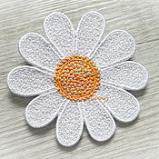 Украшения handmade. Livemaster - original item Daisy Brooch Embroidered 7x7cm Flower Icon. Handmade.