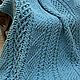 Вязаный плед крупной вязки из плюшевой пряжи. Идея подарка близкому. Пледы. Вязаные изделия и МК из Ализе Пуффи. Интернет-магазин Ярмарка Мастеров.  Фото №2