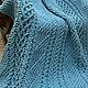 Knitted plaid of large knitting from plush yarn. The idea of a gift to a loved one. Blankets. Vyazanye izdeliya i MK iz Alize Puffi. Интернет-магазин Ярмарка Мастеров.  Фото №2