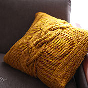 Для дома и интерьера handmade. Livemaster - original item Pillow knitted decorative leaf fall.. Handmade.