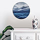 Интерьерная картина круглой формы. Живопись маслом: Пасмурное море, Картины, Самара,  Фото №1