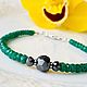 Bracelet with emeralds and black diamond buy. Bead bracelet. luxuryclub. Online shopping on My Livemaster.  Фото №2