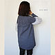 Women's sweater long gray with fur trim. Sweaters. CUTE-KNIT by Nata Onipchenko. My Livemaster. Фото №4