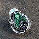 Adaya Ring with malachite made of 925 sterling silver HC0015-3. Rings. Sunny Silver. My Livemaster. Фото №5