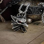 Украшения handmade. Livemaster - original item The Medallion Of The Witcher. Pendant wolf. The Witcher silver silver. Handmade.