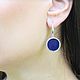 Earrings with blue enamel made of 925 SER0005 silver, Earrings, Yerevan,  Фото №1