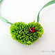 Pendant 'heart Herbal'. polymer clay, Pendants, Zarechny,  Фото №1