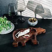 Посуда handmade. Livemaster - original item Wooden cedar menagerie for serving dishes and snacks. MG74. Handmade.