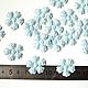 Тканевые аппликации с тиснением "голубые цветочки". Аппликации. Хлоя. Интернет-магазин Ярмарка Мастеров.  Фото №2