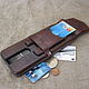 A smartphone case on a belt with a small wallet and two cards. Case. Joshkin Kot. My Livemaster. Фото №6