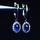 Anyas earrings with sapphires and diamonds. Earrings. MJ. Online shopping on My Livemaster.  Фото №2