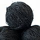 Handmade yarn (100% hemp), 100g/170m color Black, Yarn, Nizhny Novgorod,  Фото №1