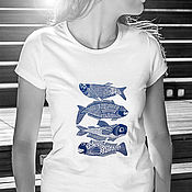 Одежда handmade. Livemaster - original item Big Fish T-Shirt. Handmade.