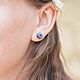 Stud earrings for women, Blueberry earrings studs. Stud earrings. Sweet Rose. Online shopping on My Livemaster.  Фото №2