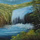 Картина маслом "Водопад в горах". Картины. Валерия Крылова. Ярмарка Мастеров.  Фото №4