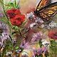 The happiness of living! Sunny painting with wildflowers and a butterfly. Pictures. sharaeva-elena. My Livemaster. Фото №6