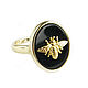 Black onyx ring 'Bee' onyx ring, bee ring. Rings. Irina Moro. Online shopping on My Livemaster.  Фото №2