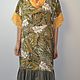 Elegant summer dress made of viscose and lace ' Jaune olive'. Dresses. Charmante Tutenafelt (crealanafr). My Livemaster. Фото №4