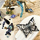 Order Brooch ' Black and white moth, butterfly, black and white'. greenfox-23. Livemaster. . Brooches Фото №3