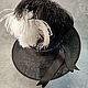 Black straw hat with feathers 'Lady'. Hats1. Felt Hats Shop. My Livemaster. Фото №4