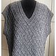 Вязаный спицами жилет «Тишина». Жилеты. stylish knitting & crochet (-Li-). Ярмарка Мастеров.  Фото №5