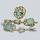 A set of 925 silver with natural chalcedony and emeralds. Jewelry Sets. Silverjewels. My Livemaster. Фото №6