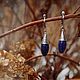Синие серебряные серьги из лазурита. Серьги классические. Mashuta_jewelry. Ярмарка Мастеров.  Фото №6