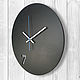 Настенные часы Septem Black. Часы классические. Анастасия (alesadecor). Интернет-магазин Ярмарка Мастеров.  Фото №2