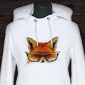 Одежда handmade. Livemaster - original item Hooded sweatshirt Fox. Handmade.